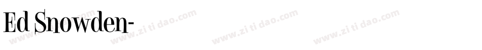 Ed Snowden字体转换
